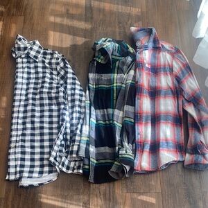 Bundle Wonder Nation Black and White Plaid Shirt